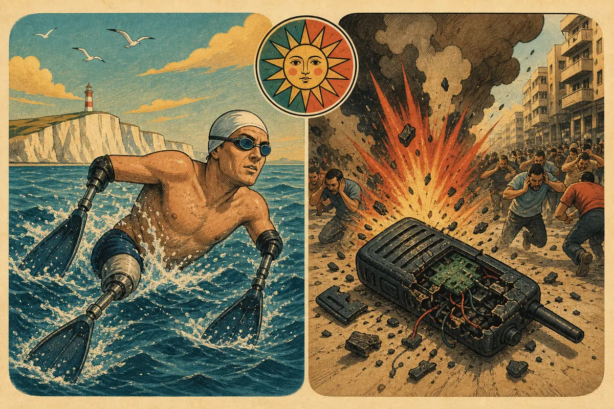 Philippe Croizon Swims the Channel, Exploding Walkie-Talkies, and the Return of the Zeppelin