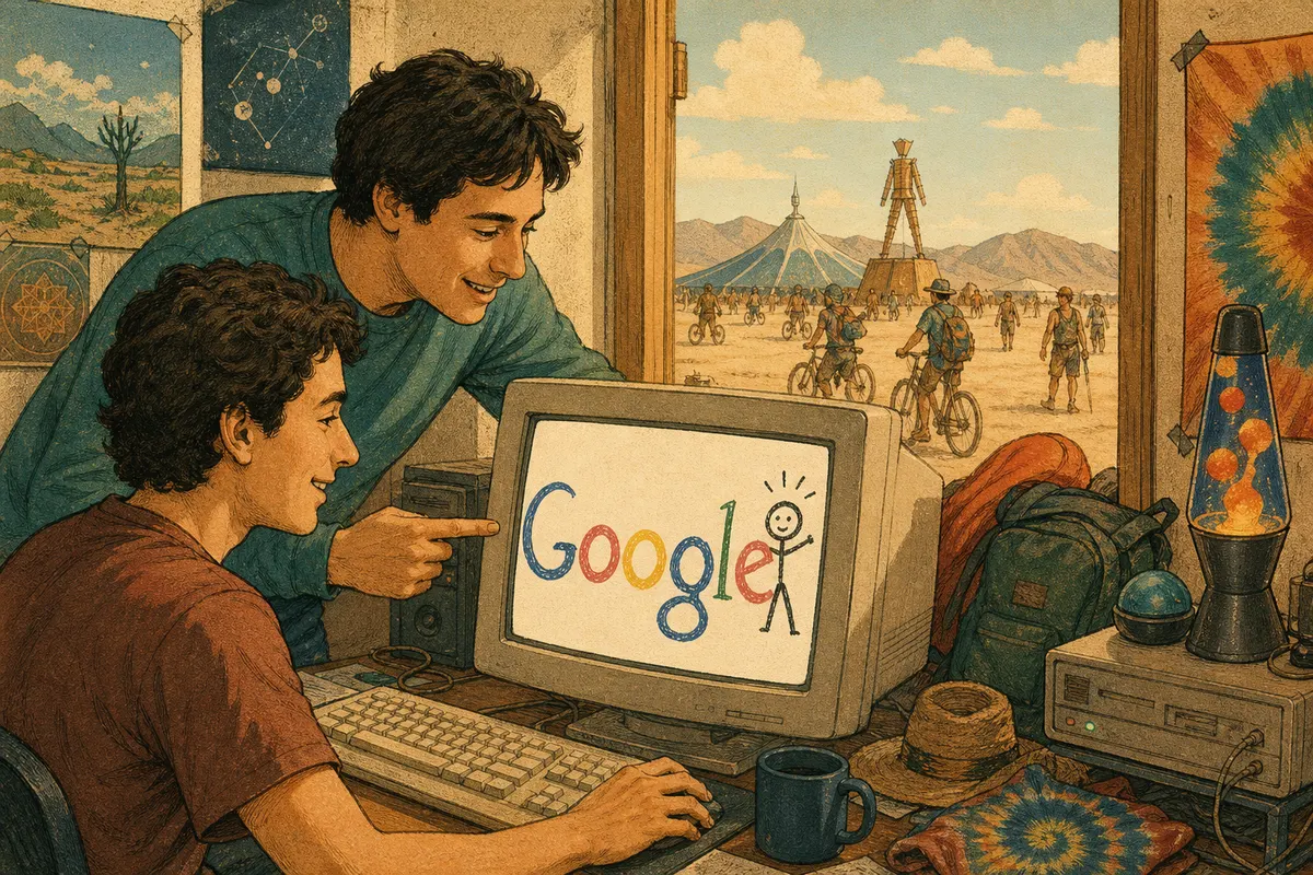 The Burning Man Stick Figure That Invented the Google Doodle
