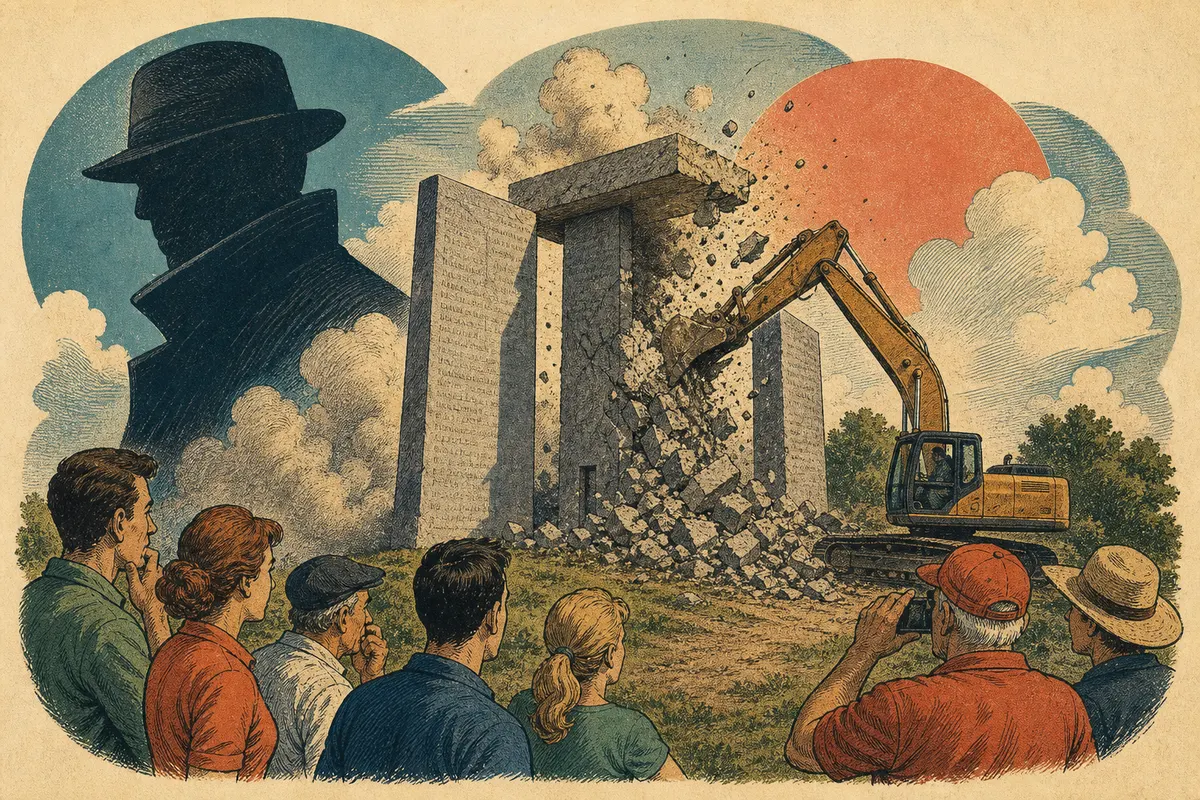 The Monument That Vanished and a Message Still Travelling to the Stars